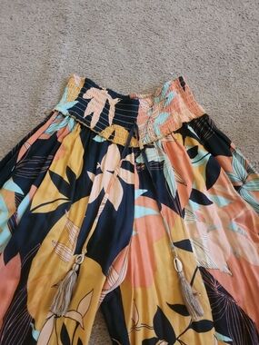 Multicolored Flower Polazzo Pants